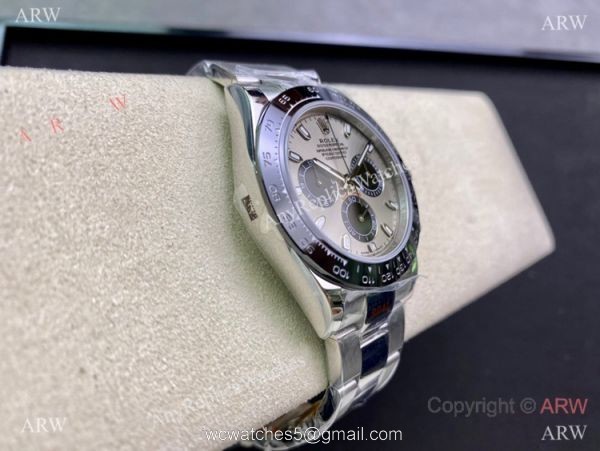 Swiss Copy Rolex Daytona 7750 904l Steel Grey Dial Ceramic Bezel Watch 40mm 3