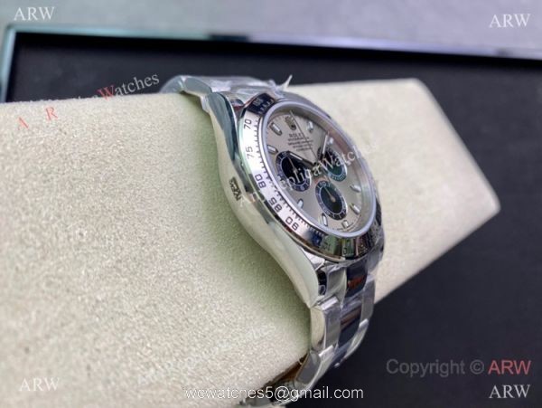 Highest Quality Rolex Daytona Gray Face 904L Stainless Steel Watch 7750 Chrono 40mm 3