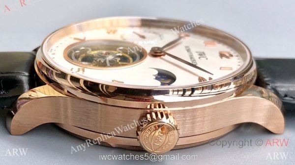 Swiss Grade 1 IWC Portugieser Tourbillon Edition Copy Watch IWC Grand Complications Rose Gold 42mm 3
