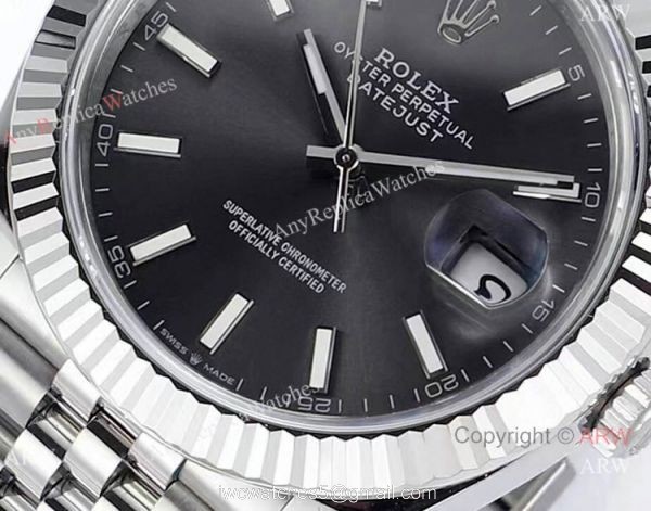 (JVS Factory) Rolex Datejust 72 Power Reserve JVS New 3235 Watch 41mm 904l Steel Rhodium Grey Dial 3