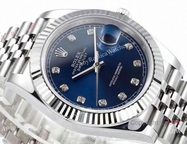 JVS Factory Swiss Rolex Datejust 41mm Blue Dial JVS New 3235 Movement (72hrs Power Reserve) 3