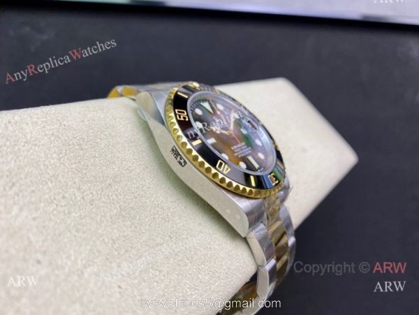 (JVS) Swiss Grade Rolex Submariner 41mm JVS Factory New 3235 Wrist 2-Tone Black Ceramic 3
