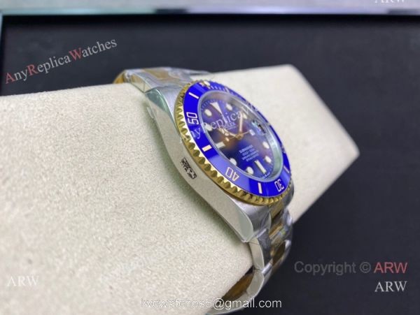 (JVS) Swiss Grade Rolex Submariner 41mm JVS Factory swiss 3235 Wrist 2-Tone Blue Dial 3