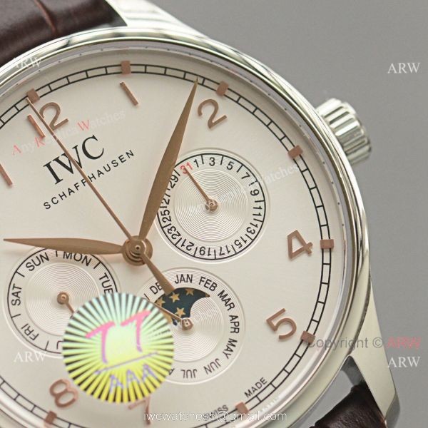 Top Replica IWC Portuguese Moonphase Stainless Steel Case 42MM Men Watch 3