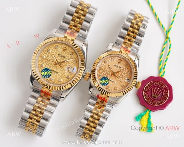 Knock-off ROLEX Datejust Two-Tone White Dial 28mm/36mm Watch Citizen 8215 3