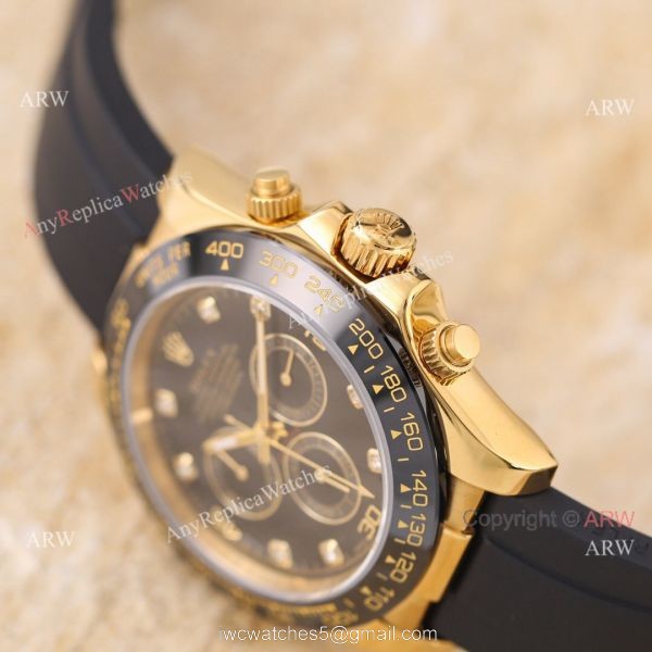 Replica V3 Rolex Daytona Black Face Gold Case Ceramic bezel Man Watch 3