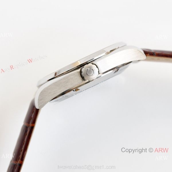 Swiss Quality Omega Aqua Terra 150m Citizen 8215 Watch Blue Wave Leather Strap 3