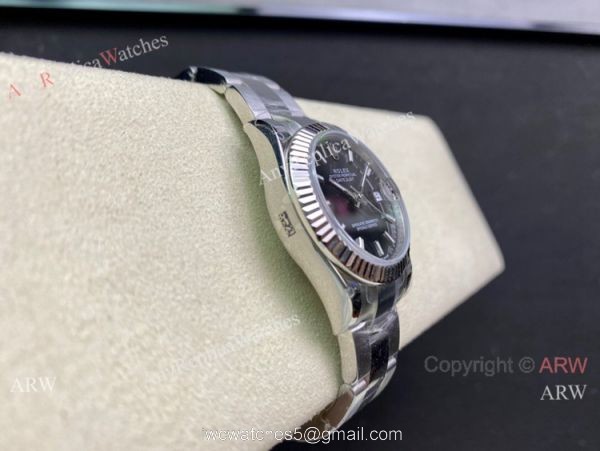 Swiss Rolex Datejust 36mm 2836 Movement Black Dial Oyster Band 3