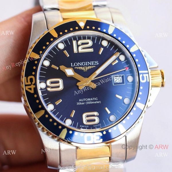 Swiss Replica Longines Hydro conquest L3.742.4 TWF Blue Dial Watch 3