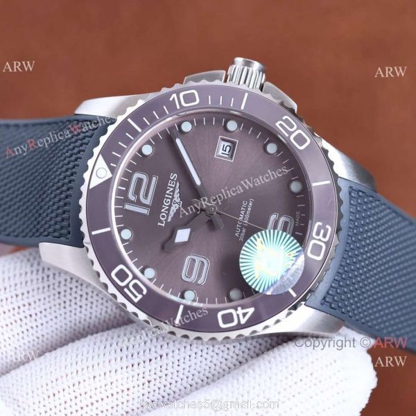 Top Knockoff Longines Hydroconquest Black Rubber Strap Watch 41mm For Men 3