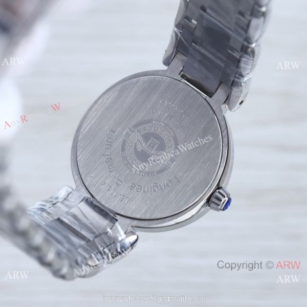 Swiss Quartz Longines PrimaLuna Moon Watch White Mop Face AAA Replica 3