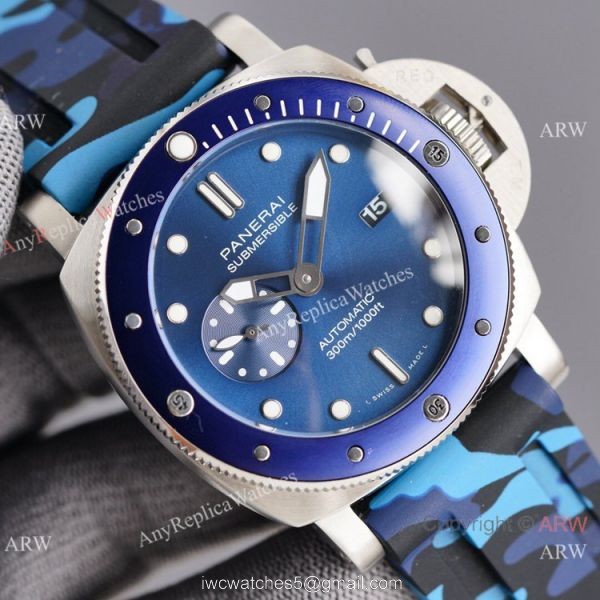 Copy Panerai Luminor Submersible Camo Rubber Strap Watch Pam1068 3