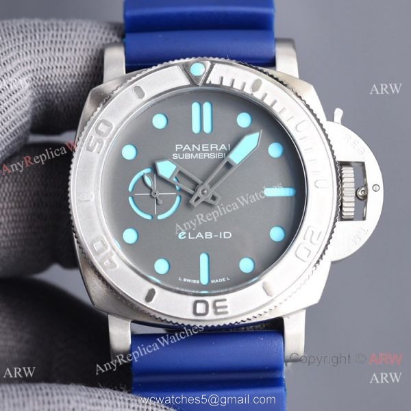 Knockoff Panerai Submersible eLAB-ID pam1225 Wrist Gray Recycled PET Nylon Strap 3