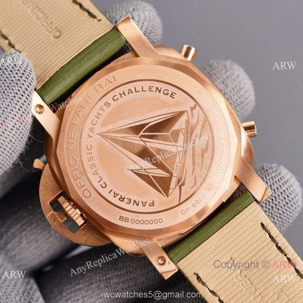 Copy Panerai Luminor Flyback Rose Gold Watch 44mm for Men 3
