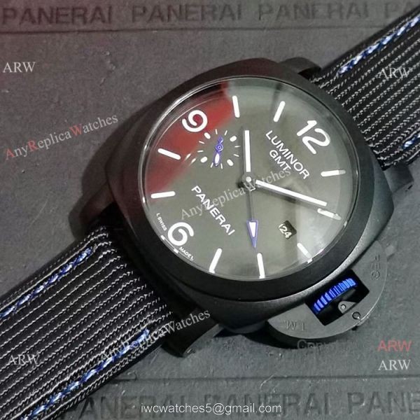 Clone Panerai Luminor GMT &8216;Bucherer Blue PAM 1176 Watch Blacksteel 3