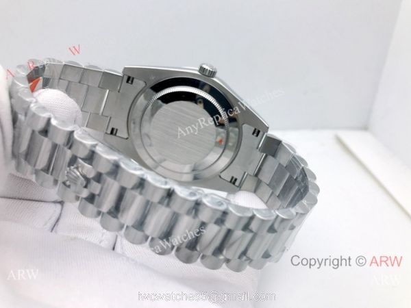 Clone Rolex Day-Date Ice Blue 40mm Presidential Diamond Markers 3