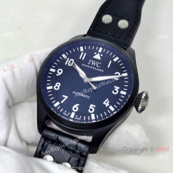 Best Quality IWC Pilots Automatic Watch Olive Green Face 43mm 3