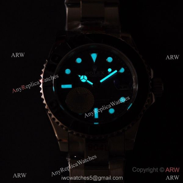 Swiss Quality Rolex Yacht master 40mm Watch Black Dial Citizen 8215 3