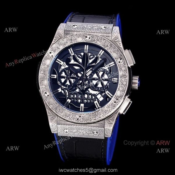 Men Hublot Classic Fusion Chronograph 42mm Black Dial Replica Watch 3