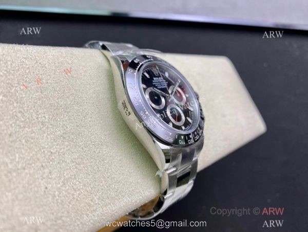 1:1 Best Replica Clean Factory Rolex Daytona Clean 4130 Chronograph Watch 116500 904L Steel Black Ceramic 3