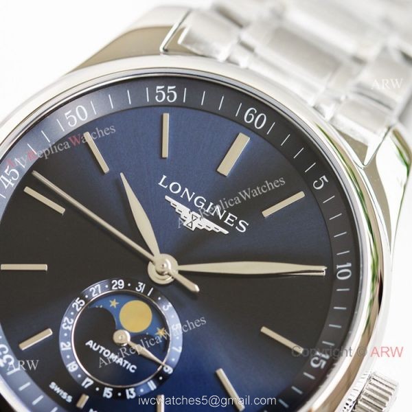 (GF) Swiss Replica Longines Master Blue Moon phase Watch L899.5 Movement 3