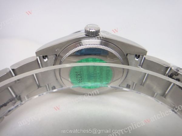 Rolex Day-Date Polished Stainless Steel Blue Dial Mens Replica Watch 4
