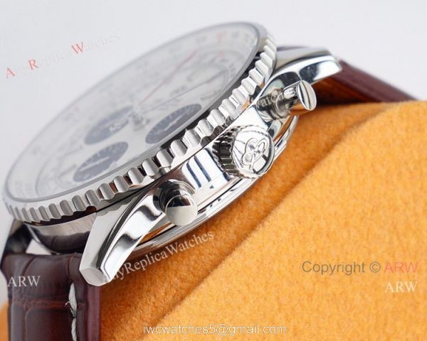 Swiss Grade 1 Breitling Navitimer 01 White Panda Dial Watch Valjoux 7750 Movement 4