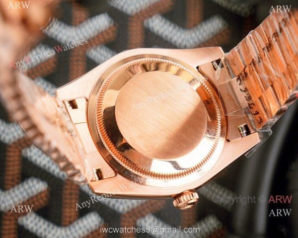 Swiss Copy Rolex DateJust ETA2836 Watch 36mm Rose Gold Gray Dial 4