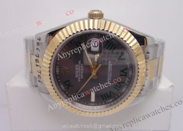 NEW UPGRADED Rolex Datejust II 2-Tone Gray Face Green Roman DJII 41mm Watch 4