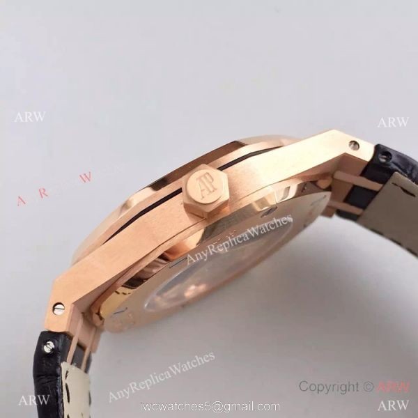 1:1 JF Factory Watch Royal Oak Audemars Piguet Replica Rose Gold Watch 4