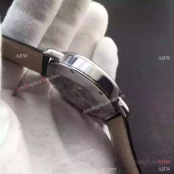 Copy Swiss Cartier Louis Moon Phase Watch SS Smooth Bezel 4