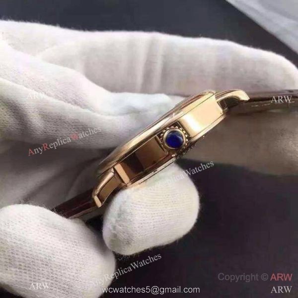 Copy Swiss Cartier Louis Moon Phase Watch Rose Gold 4