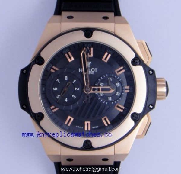 Hublot KING POWER GOLD 48mm Bezel in Red Gold and Black Rubber 4