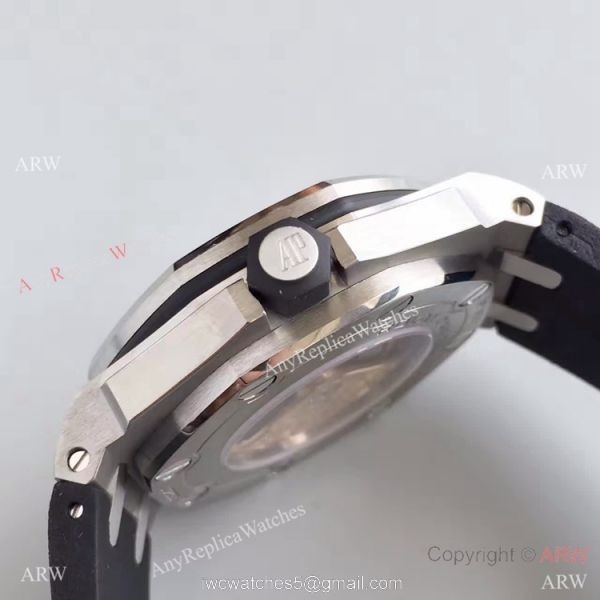 Swiss Audemars Piguet Royal Oak Offshore 3120 SS White Dial Watch Copy 4