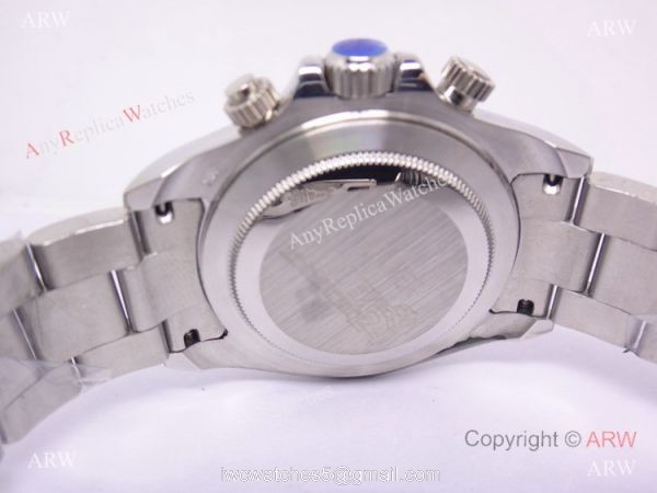 Rolex Daytona Silver w/black Subdial Replica Watch 4