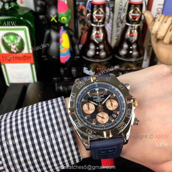 High Quality Breitling Chronomat 01 Watch Rose Gold Sub-dials 4