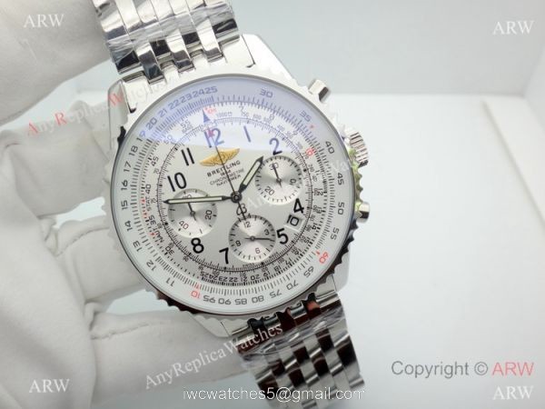 Breitling chronometer Navitimer Silver Dial Replica Watch 42mm or 46mm XL 4