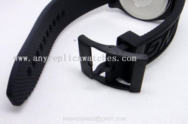 Replica Breitling Super Avenger Black Chronograph Rubber Strap 48mm 4