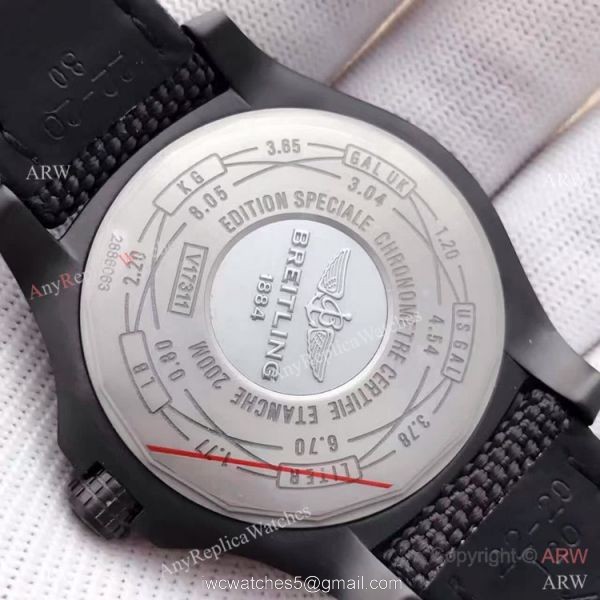 Swiss Breitling Super Avenger Watch 2824 Movement Solid Black Replica 4