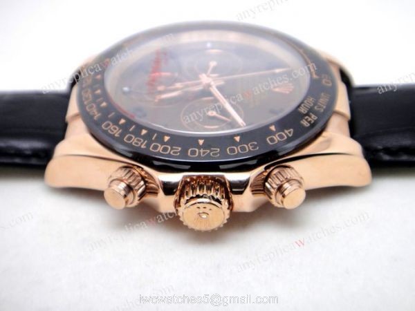 Replica Rolex Daytona Watch Rose Gold Case / Chocolate Dial / Black Ceramic Bezel 4