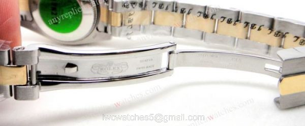 Replica Rolex Lady Datejust 26mm 2-Tone Gray Flower Diamond Watch 4
