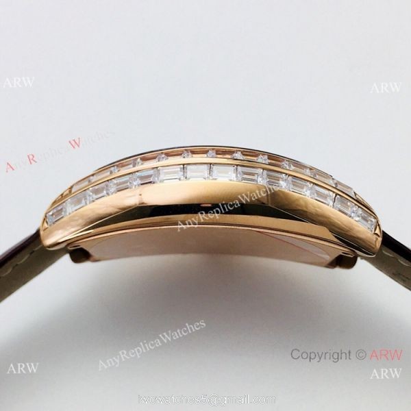Swiss Replica Franck Muller Curvex diamond Watch Rose Gold 43mm 4