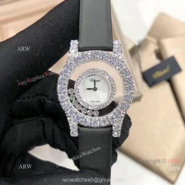 Top Grade Replica Chopard Happy Dreamg Ice Out Watches 32mm 4
