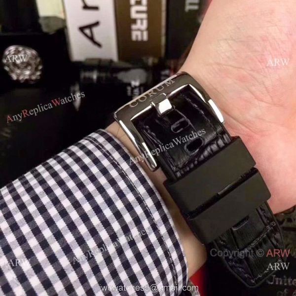 Buy Replica Corum Skeleton Bubble Squelette Silver Dial Watch 45mm 4
