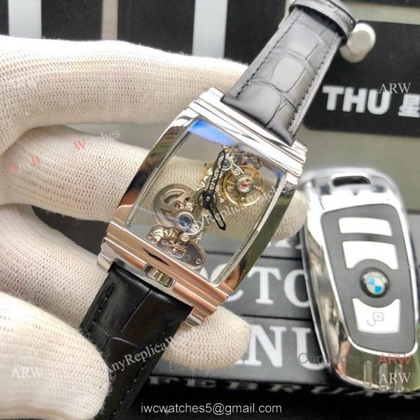 New Copy Corum Golden Bridge Transparent Rose Gold Corum Watch 38mm 4