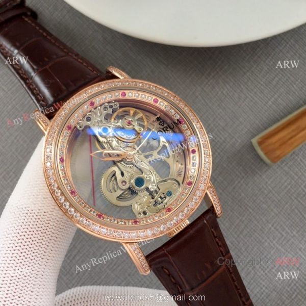 Copy Golden Bridge Corum Watch Diamond Bezel Rose Gold 4