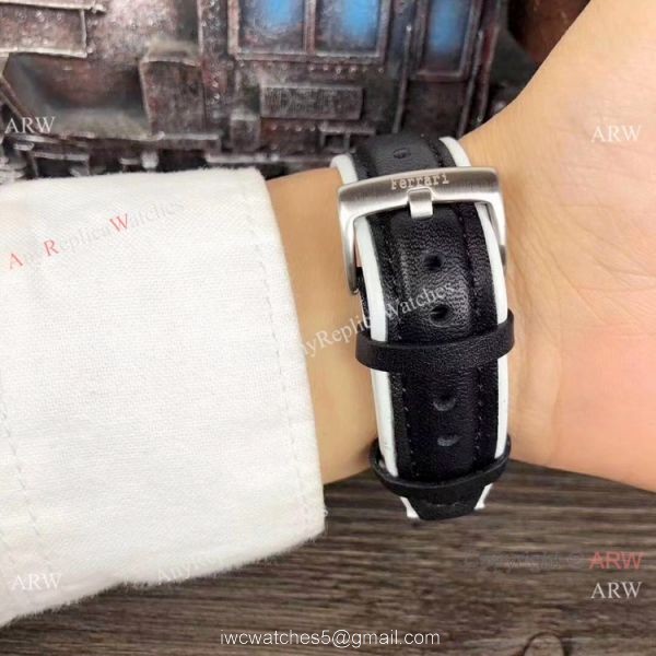 High Quality Copy Ferrari Quartz Watches White Dial Black Case 4