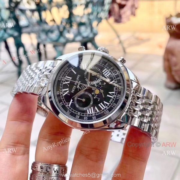 New Patek Philippe Grand Complication Chrono Watch 2 Tone Rose Gold 4