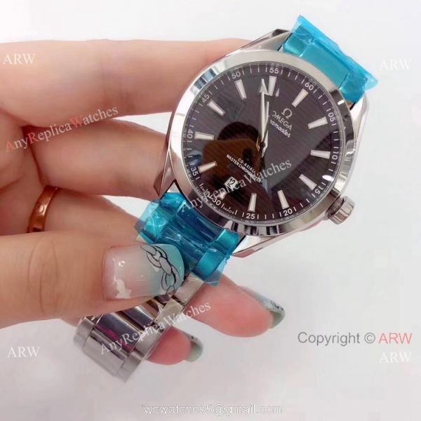 2019 Copy Omega Seamaster Aqua Terra 150m Watch Stainless Steel Gray Dial 4
