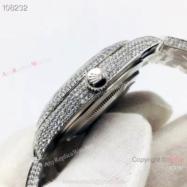 Rolex Datejust 41 SS Iced Out Watch Best AAA Replica Watches China 4
